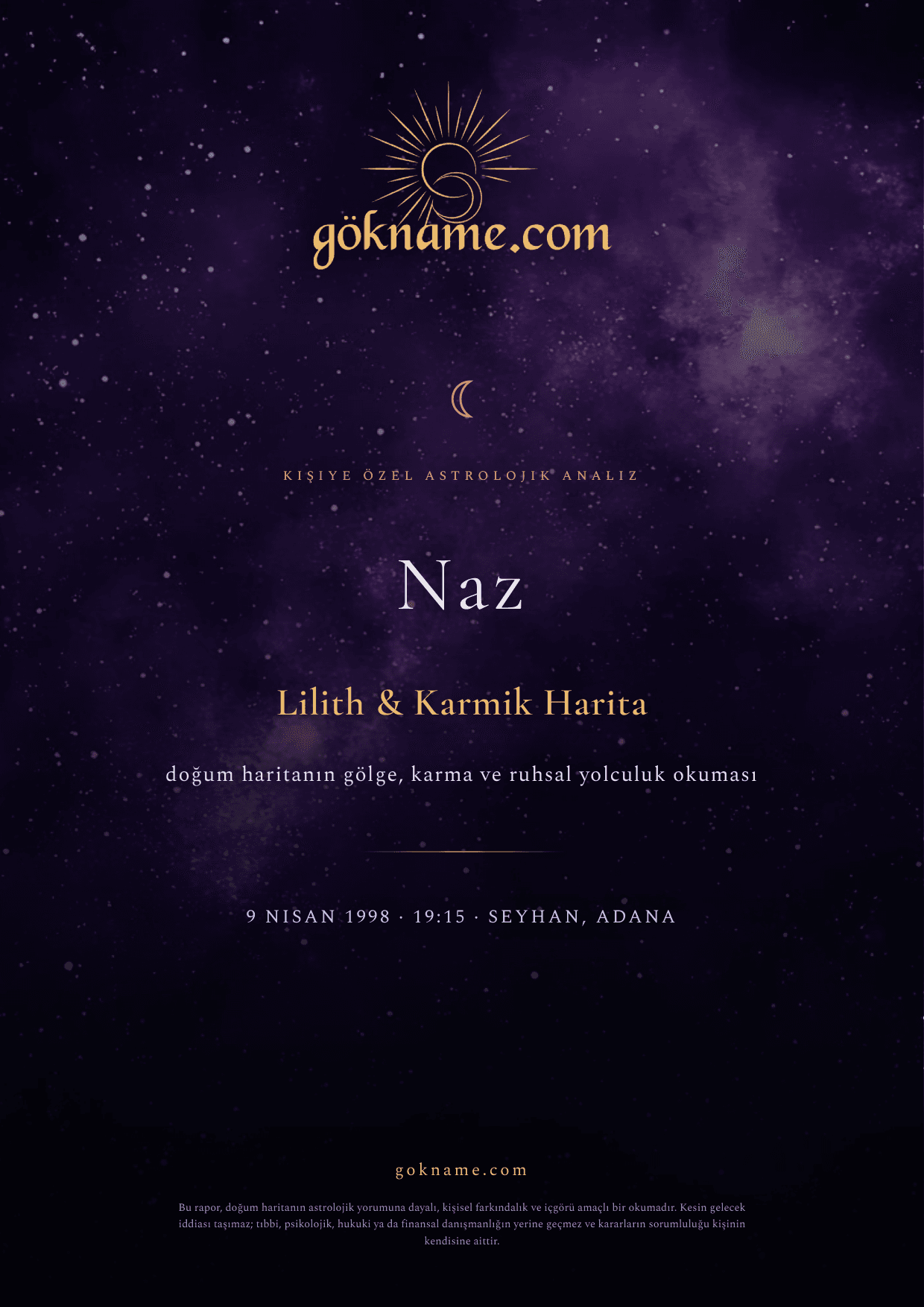 Örnek Lilith & Karmik Analizi #2